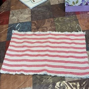 Red and white tube top